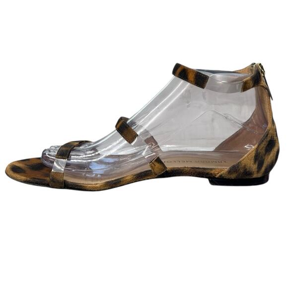 Tamara Mellon Women’s Leopard Print Brown Ankle Strap Sandal Size 38 US 8 - Picture 2 of 11